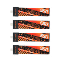 BetaFPV LAVA 1S 550mAh 75C LiHV Battery BT2.0 4PCS [DG]