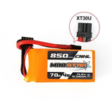 China Hobby Line MiniStar 850mAh 4S 70C 14.8V CNHL LiPo Battery XT30 [DG]-FpvFaster